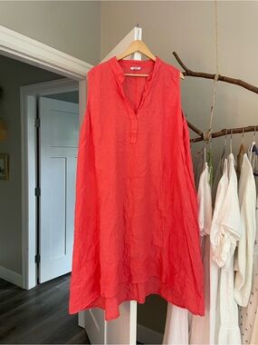 Rosemarine made in Italy coral dress linen Ptp: 28’